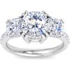 imageMartha Stewart 5 12 Carat Lab Grown Diamond Ring Three Stone Plus Diamond Engagement Ring in 14 Karat Goldwhitegold