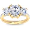 imageMartha Stewart 5 12 Carat Lab Grown Diamond Ring Three Stone Plus Diamond Engagement Ring in 14 Karat Goldyellowgold