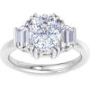 imageMartha Stewart 5 Carat Lab Grown Diamond Ring Three Stone Diamond Engagement Ring in 14 Karat Goldwhitegold