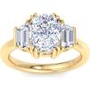 imageMartha Stewart 5 Carat Lab Grown Diamond Ring Three Stone Diamond Engagement Ring in 14 Karat Goldyellowgold