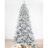imageMartha Stewart Acadia Spruce Flocked Tree with 200 LED Lights 5 Feet Tall