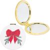 imageMartha Stewart Compact Mirror Slim Pocket Mirror with Standard ampamp Magnified Glass Travel Makeup Mirror for Purse or Stocking Stuffer Holiday Bow