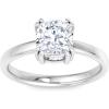 imageMartha Stewart Cushion Cut Lab Grown Diamond Solitaire Ring Diamond Engagement Ring in 14 Karat Goldwhitegold
