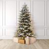 imageMartha Stewart Flocked Natural PreLit Artificial Christmas TreeClear White Lights