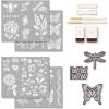 imageMartha Stewart Flora and Fauna Stencils Stamps and Tools Kit 13 pcFlora  Fauna
