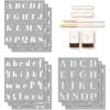 imageMartha Stewart Flora and Fauna Stencils Stamps and Tools Kit 13 pcModern Fonts