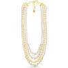 imageMartha Stewart Four Strand Pearl and Chain Necklace In Gold For Women