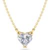 imageMartha Stewart Heart Shape Lab Grown Diamond Solitaire Necklace in 14 Karat Gold Lab Grown Diamond Necklaceyellowgold