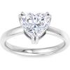 imageMartha Stewart Heart Shape Lab Grown Diamond Solitaire Ring Diamond Engagement Ring in 14 Karat Goldwhitegold