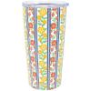 imageMartha Stewart Insulated Coffee Tumbler 16 Ounce Stainless Steel Travel Mug with Lid DoubleWall Design for Hot or Cold Beverages Floral Stripe