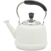 imageMartha Stewart Kingstree Large 2 Qt Heavy Gauge Stainless Steel Tea Kettle  Linen White ExteriorLinen White