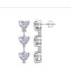 imageMartha Stewart Lab Grown Diamond Earrings Heart Shape Drop Style 14K Gold Fine Jewelry for Womenwhitegold