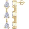 imageMartha Stewart Lab Grown Diamond Earrings Pear Shape Drop Style 14K Gold Fine Jewelry for Womenyellowgold