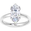 imageMartha Stewart Marquise Shape Lab Grown Diamond Solitaire Ring Diamond Engagement Ring in 14 Karat Goldwhitegold