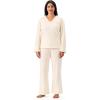 imageMartha Stewart Microfleece Sleepwear for Women  Cozy 2Piece Pajama Set  Buttery Soft Warm ampamp Perfect for LoungingEgret