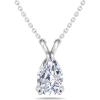 imageMartha Stewart Pear Shape Lab Grown Diamond Solitaire Necklace in 14 Karat Gold Lab Grown Diamond Necklacewhitegold