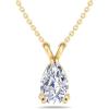 imageMartha Stewart Pear Shape Lab Grown Diamond Solitaire Necklace in 14 Karat Gold Lab Grown Diamond Necklaceyellowgold