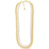 imageMartha Stewart Pearl and Curb Chain Necklace In Gold 24 Inches For Women