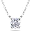 imageMartha Stewart Round Shape Lab Grown Diamond Solitaire Necklace In 14 Karat Goldwhitegold