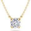 imageMartha Stewart Round Shape Lab Grown Diamond Solitaire Necklace In 14 Karat Goldyellowgold