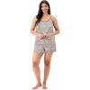 imageMartha Stewart Sleepwear for Women  Silky 2Piece Cami and Boxer Pajama Set