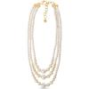 imageMartha Stewart Three Strand Pearl Necklace In Gold For Women