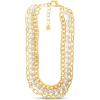 imageMartha Stewart Three Strand Pearl and Chain Necklace In Gold For Women