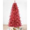 imageMartha Stewart Tinsel PreLit Artificial Christmas Tree 7 ft Clear Lights Pink  LED