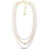 imageMartha Stewart Traditional Three Strand Pearl Necklace In Gold For Women