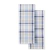 imageMartha Stewart Valley Plaid Kitchen Towel 2Pack Set Indigo 16quotx28quotIndigo
