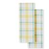 imageMartha Stewart Valley Plaid Kitchen Towel 2Pack Set Indigo 16quotx28quotYellow
