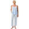 imageMartha Stewart Womens 2Piece Cooling Pajama Set  Soft Rayon Cami and Capri Sleepwear for Nighttime Comfort