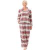 imageMartha Stewart Womens Flannel Pajama Set  CabinInspired 2Piece Sleepwear with Notch Collar Soft ampamp Cozy Fabric