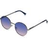 imageMartha Stewart Womens Ms141 Vintage Metal Uv400 Protective Round SunglassesTimeless Gifts for Her 50mmSilver and Blue