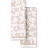 imageMartha Stewart Woodland Harvest Jacquard Leaves Kitchen Towel 2Pack Set 100 Cotton with Absorbent Honeycomb Texture Decorative Kitchen Towels Green 16quotX28quotBrown