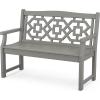 imageMartha Stewart by POLYWOOD Chinoiserie 48 Garden Bench in WhiteSlate Grey