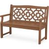 imageMartha Stewart by POLYWOOD Chinoiserie 48 Garden Bench in WhiteTeak