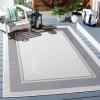 imageMartha Stewart x SAFAVIEH Outdoor Area Rug Collection  55quot x 77quot Ivory ampamp Beige Weather Resistant ampamp Washable Ideal for Patio Backyard Mudroom Deck Dining Space MSRO317BIvoryGrey