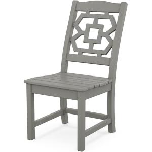 imageMARTHA STEWART by POLYWOOD Chinoiserie Dining Side Chair in SandSlate Grey