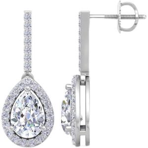imageMartha Stewart 2 12 Carat Lab Grown Diamond Drop Earrings In 14K Gold Pear Shape Lab Grown Diamond Earringswhitegold