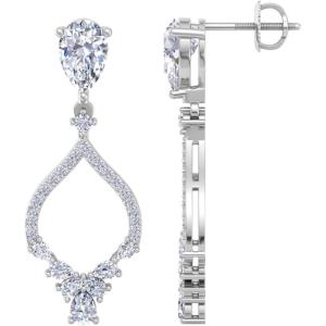 imageMartha Stewart 3 Carat Lab Grown Diamond Drop Earrings In 14 Karat Gold Lab Grown Diamond Earringswhitegold
