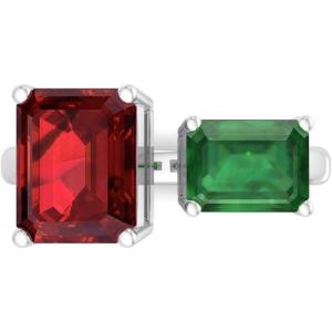 imageMartha Stewart 4 12 Carat Two Stone Gemstone Ring For Women in Sterling Silver Gemstone Jewelry For WomenOption 7
