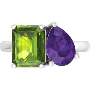 imageMartha Stewart 4 34 Carat Two Stone Gemstone Ring For Women in Sterling Silver Gemstone Jewelry For WomenOption 4