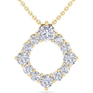 imageMartha Stewart 4 Carat Lab Grown Diamond Circle Necklace In 14 Karat Gold Lab Grown Diamond Necklace For Womenyellowgold