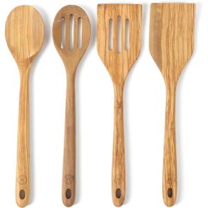 imageMartha Stewart Bainford 4Piece Wooden Kitchen Tool Set  Olive