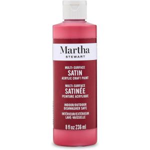 imageMartha Stewart Craft Paint Beach Glass 8 fl oz Premium Satin Finish Paint Perfect For Easy To Apply DIY Arts And Crafts 68686Chipotle