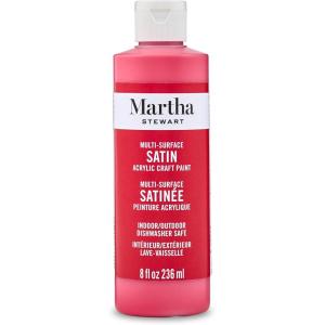 imageMartha Stewart Craft Paint Beach Glass 8 fl oz Premium Satin Finish Paint Perfect For Easy To Apply DIY Arts And Crafts 68686Habanero