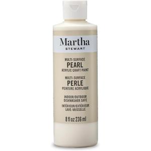 imageMartha Stewart Craft Paint Beach Glass 8 fl oz Premium Satin Finish Paint Perfect For Easy To Apply DIY Arts And Crafts 68686Mother of Pearl