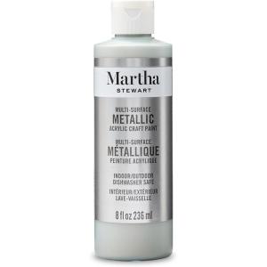 imageMartha Stewart Craft Paint Beach Glass 8 fl oz Premium Satin Finish Paint Perfect For Easy To Apply DIY Arts And Crafts 68686Sterling