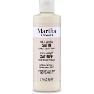 imageMartha Stewart Craft Paint Beach Glass 8 fl oz Premium Satin Finish Paint Perfect For Easy To Apply DIY Arts And Crafts 68686Summer Linen